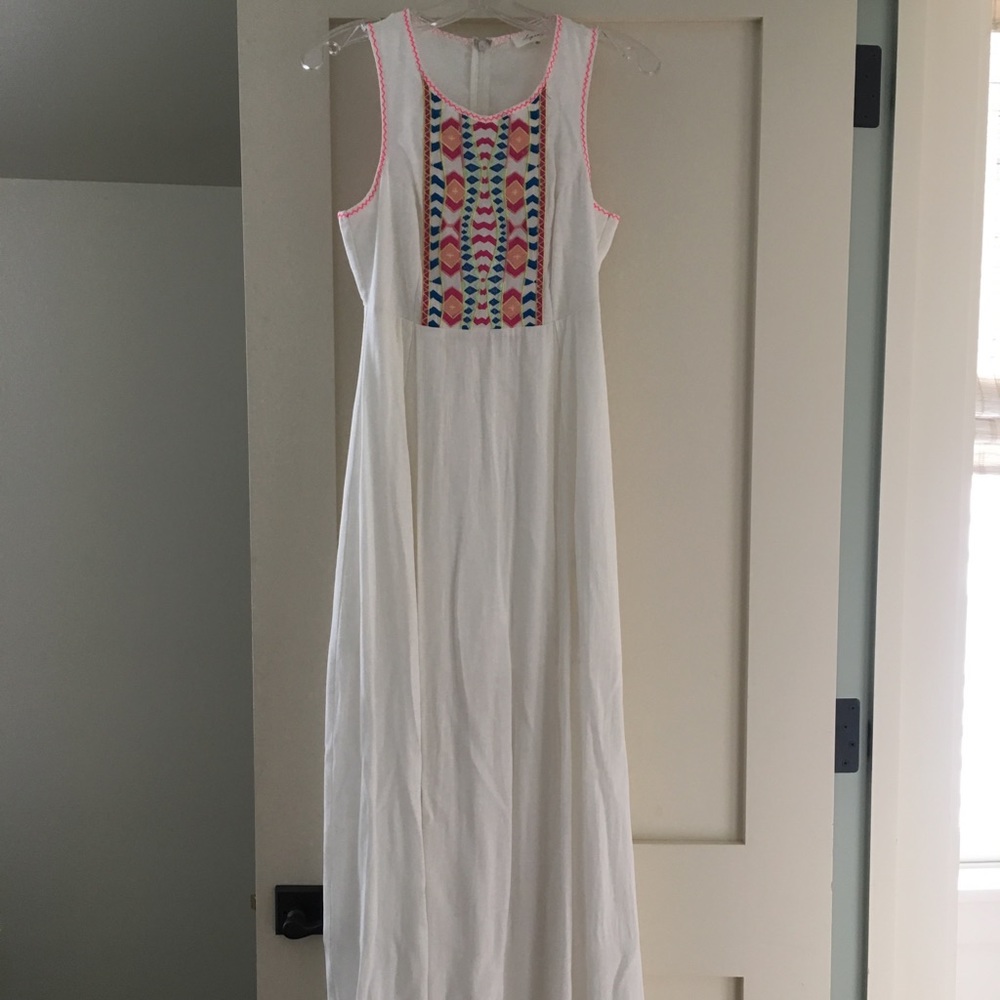 White Embroidered Maxi Dress